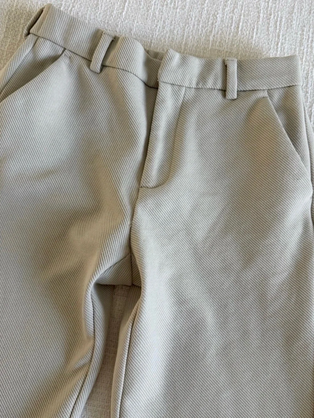 Boys Classic Straight-Leg Pants in Light Beige
